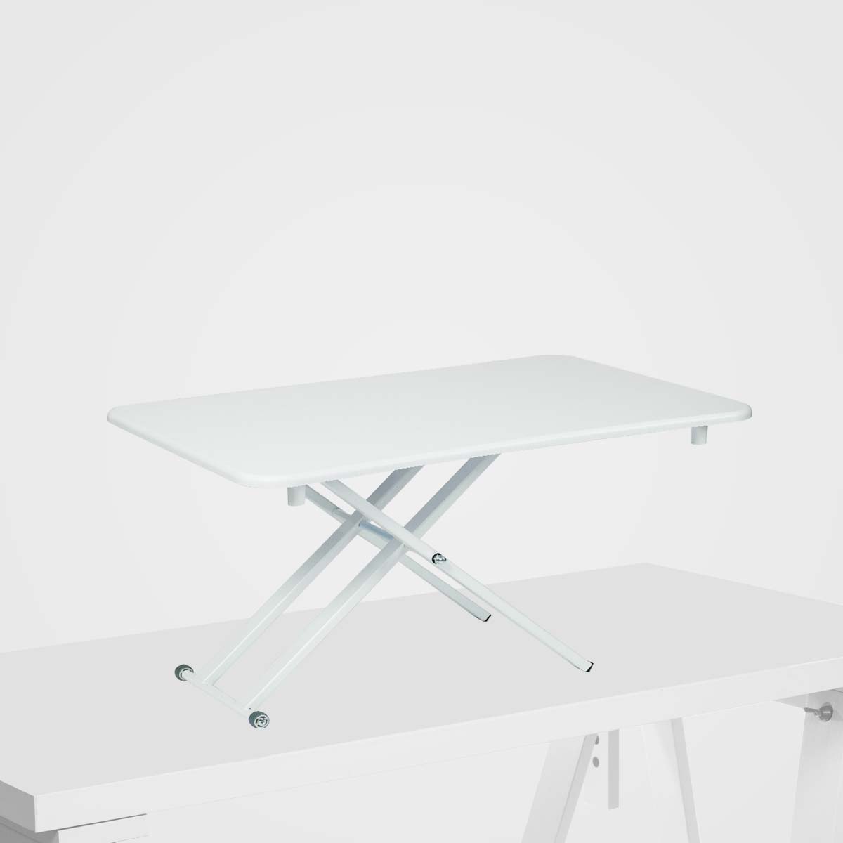 Stoo Desk on Desk Lite -säädettävä työtaso pöydän päälle, valkoinen