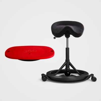 BackApp Wheels, musta Alcantara + 360 tasapainolauta (OUTLET)