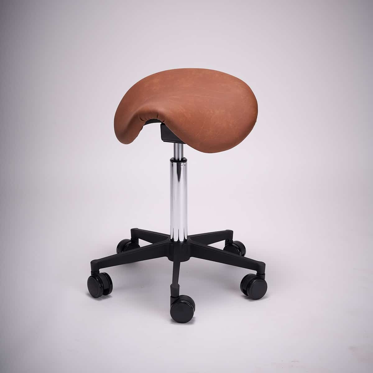 Roll-Ergonomic, ruskea keinonahka (OUTLET)
